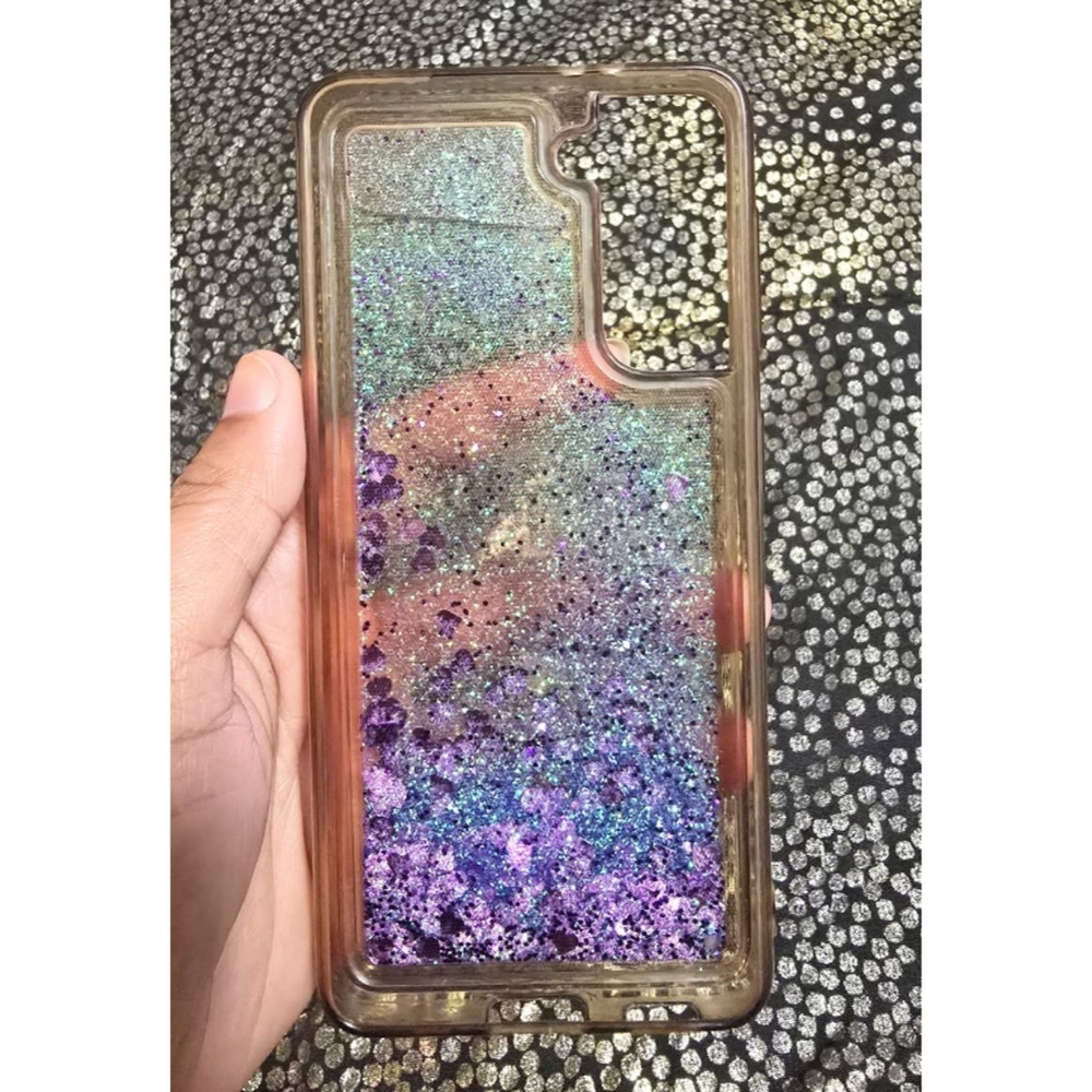 Samsung Galaxy S21 Purple Glitter Case